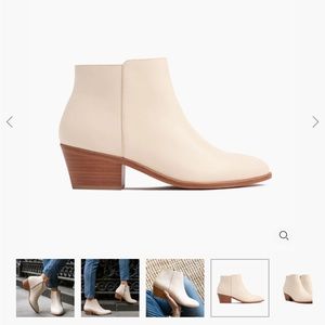 Thursday cream ankle boots